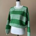 SheIn  | Green Color-block Knit Sweater Sz M Photo 1