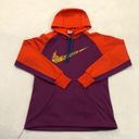 Nike  Therma-Fit Swoosh Logo Just Do It Purple Orange Hoodie Sweatshirt Womens M Photo 0