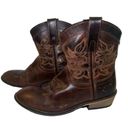 Dingo Vintage  Brown Genuine Leather Embroidered Boho Coastal Cowgirl Boots 6 Photo 5