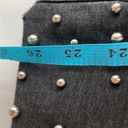 ZARA  Black Gray Jeans Black Pearl Cuff Hem Detailing Photo 8