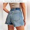 Abercrombie & Fitch Abercrombie Curve Love High Rise 90s Cutoff Denim Shorts Photo 1