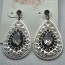 Style & Co NWT . Silver & Gray Dangling Teardrop Earrings Photo 0