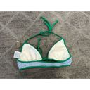 J.Crew  Tipped Seersucker Tie Front Bikini Top G1335 XS NWOT Photo 4