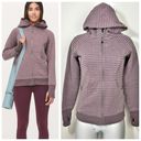 Lululemon  Scuba Hoodie Classic Cotton Fleece Size 6 Stripe Heathered Antique Photo 1