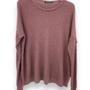 Brandy Melville  brown rib knit crew pullover sweater one size XL Photo 0