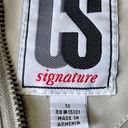 CS Signature Beige Zip Up Hooded Coat Jacket Size 1X Photo 2