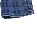 American Eagle  Jeans Mom Straight Sz 4 Blue Plaid Checked Cute Goth Kawaii Denim Photo 1