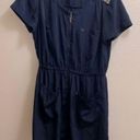 Alfani Dress Navy Blue With Pockets Shoulder Decoration Women’s Size 8 Photo 0