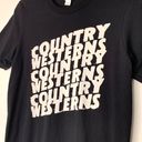 Tultex Country Western Black Graphic Short Sleeve Tee  Photo 5