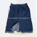 Vintage Blue  Earth Denim Cross Stitch Skirt Midi Skirt size S Photo 3