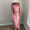 Pink Blush Maeve Pink Velvet Crewneck Modest Maxi Dress Medium Photo 5