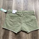 sts blue  Stitch Fix Cotille Fray Hem Olive Green Boyfriend Shorts NWT Size 28 Photo 7