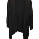 Chico's Chico’s Ultimate Tee Open Front Cardigan Pockets Black 1 Petite Photo 0