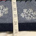 Croft & Barrow  Women's Large Blue Snowman Snowflake Full Zip Long Sleeve Sweater Photo 12