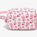 Sanrio New  Hello Kitty Loungefly pink kawaii strawberry milk mini crossbody bag Photo 1