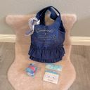 Sanrio Cinnamoroll Navy blue & gold frilly bag, card holder & change purse Photo 4