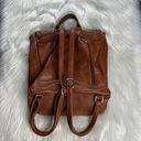 Krass&co Jen &  Brown Leather Flap Over Backpack Photo 2