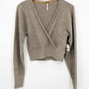 Free People NWT  Going For Gold Faux Wrap Sweater XS Gold Photo 1