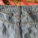 Talbots y2k denim mini skirt with rhinestone details and front pockets Photo 3