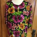 Vintage 80s bright floral oversized top Size L Photo 5