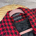 Houndstooth Vintage red & black  double breasted blazer jacket Photo 9