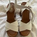 White Strapped Heels Size 7 Photo 1