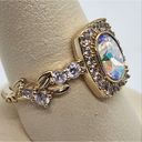 Fragrant Jewels  Nutcracker Collection Aurora Borealis & Clear Rhinestone Ring Photo 2