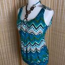 Heart soul | Green Stretch Knit Boho/ Wood Beaded Ties Around The Neck Top Photo 2