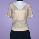 EXPRESS Gold Glitter Knit Top Photo 0