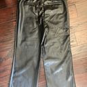 Bagatelle Collection Black Faux Leather Cropped Wide Leg Pants Photo 3