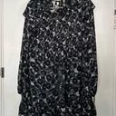 Free People These Dreams Black White Floral Long Sleeve Mini Dress M Photo 2