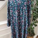 Krass&co Dreams & . Women's Green Floral Rayon V-Neck Long Sleeve Knee Length Dress 3X Photo 5