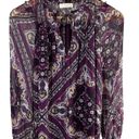 Ramy Brook  Saffron Mixed Print Silk Blouse Size Small Business Casual Photo 1