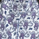 Roller Rabbit  Lavender Purple Monkey Shorts and Short Sleeve Polo Pajama set Photo 6