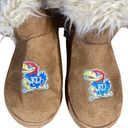 Jayhawks Kansas University College Slipper Faux Fur & Suede Boots Women Sz XL Photo 6