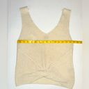 The Moon  & Madison Women’s Tank Top Knit Crochet With Front Knot Beige Size Small Photo 3