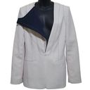 BCBGMAXAZRIA  Cream and Blue Blazer Jacket Sz Small Photo 0