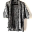 BCBGMAXAZRIA  Black & White Short Sleeve Open Sweater Cardigan Photo 0