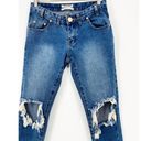 One Teaspoon  Freebird Low Rise Skinny Leg Knee Hole Distressed Jeans - 25 Photo 2