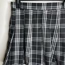 Charlotte Russe  Plaid Pleated Tennis Mini Skirt (Black/White) - Small Photo 1