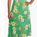 Collective Concepts  Floral Puff Sleeve Cutout Midi Dress Green Yellow L Photo 0