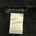 Natori josie  black lace long sleeve top Size M Photo 3