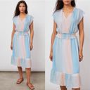 Rails Ashlyn Pastel Watercolor Smocked Waist Linen Blend Dress Photo 1