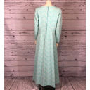 Lane Bryant Vintage 1970’s  Abstract green and white long dress size large Photo 7