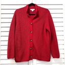 Coldwater Creek Red Knit Cardigan PM Petite Medium Photo 0