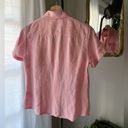 L.L.Bean  100% Linen Pastel Pink Button Up - Short Sleeves & Breast Pockets Photo 2