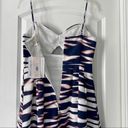 Yumi Kim  Sneak Peak Dress Blue & White Summer Ikat Print w/ Cutout Sz Medium NWT Photo 4