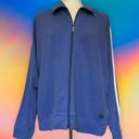 Oleg Cassini Cassini by  Track Womens Jacket Full Zip Stripe Arms Blue White Photo 12