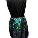 Mango  Black Blue Green Bubble Dress Sz 6 Photo 7