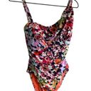 Bleu Rod Beattie New!  One Shoulder Shirred Swimsuit Animal Party Print Photo 0